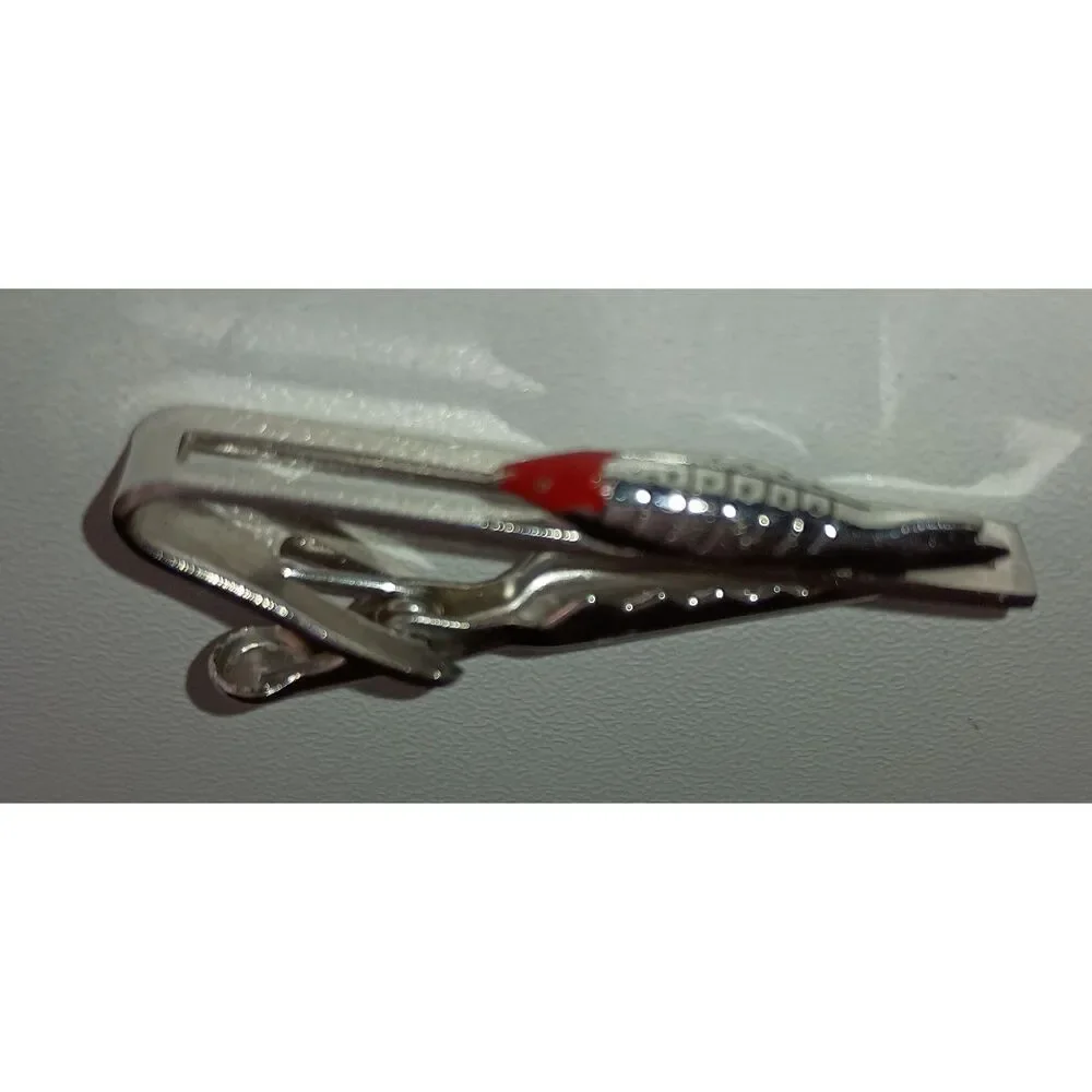 Vintage Silver Toned Tie Pin - Fish Design